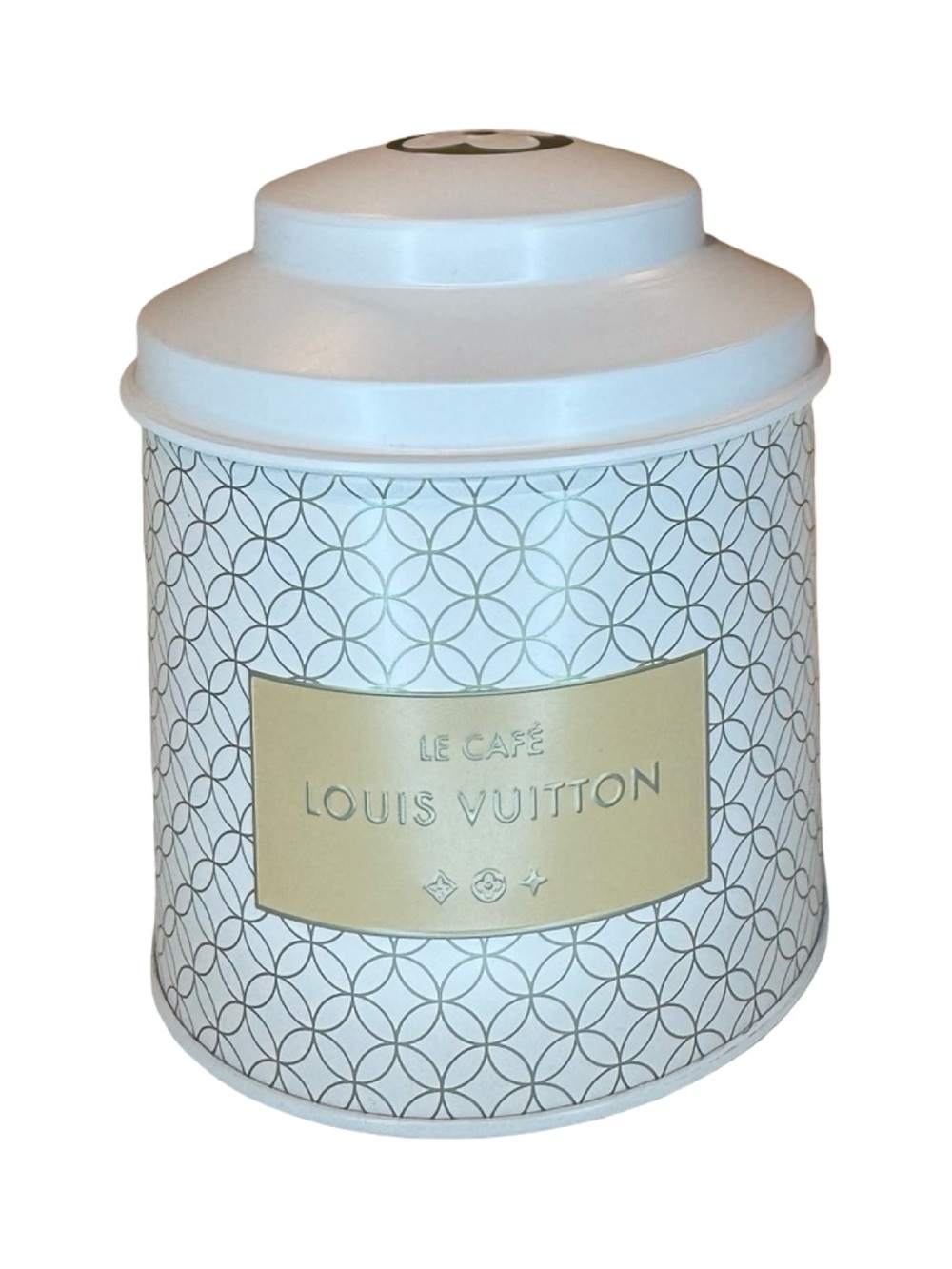 LOUIS VUITTON LV CAFE TIN COFFEE CANISTER